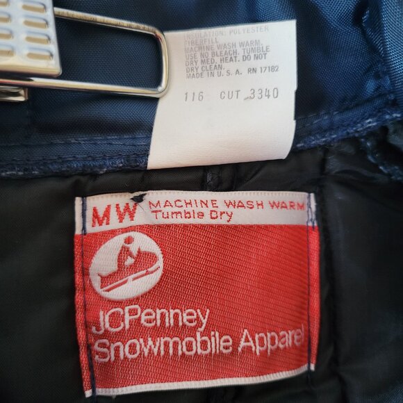 Vintage J C Penny Snowmobile Suit, Women’s M, Navy, One Piece zip closure EUC - Picture 9 of 14